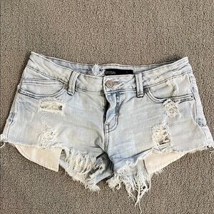 🩷 Just USA Light Blue Distressed Jean Shorts